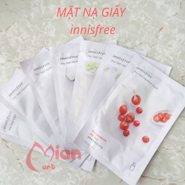 Mặt nạ giấy Innisfree My Real Squeeze Mask mẫu mới - MIAN MART