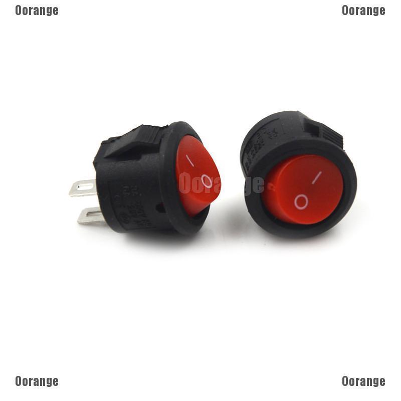 10 Công Tắc On / Off mini Hình Tròn 16mm 2 3A / 250V