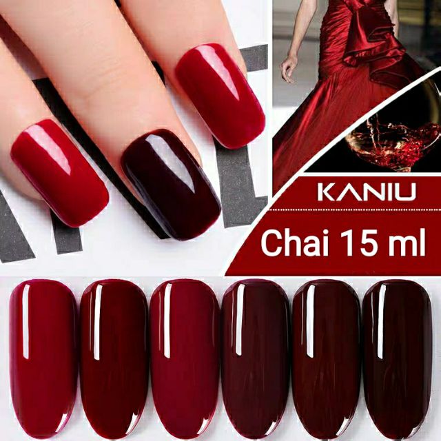 Sơn Gel Kaniu Set Đỏ Màu Đẹp [ Hàng Có Sẵn ]
