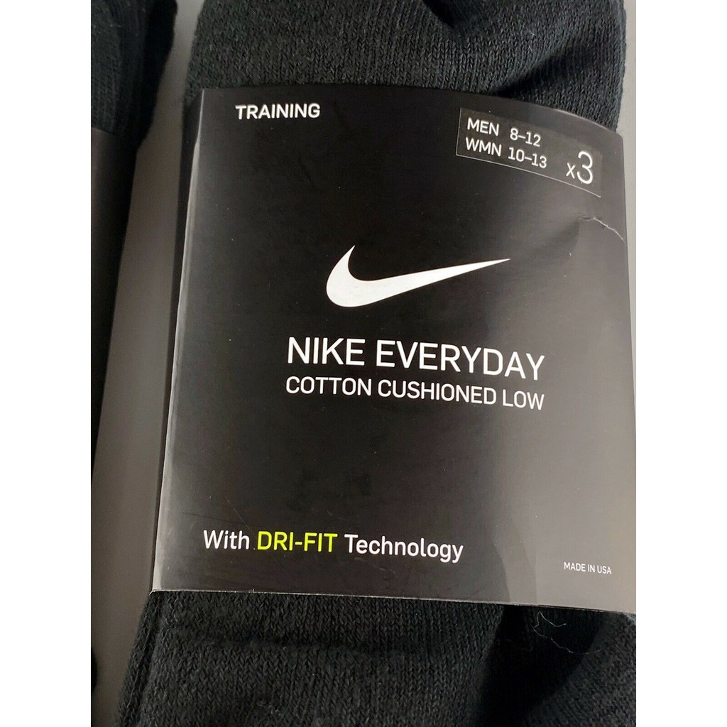 Vớ tất Nike Dri-fit Everyday Cushion Black  chính hãng