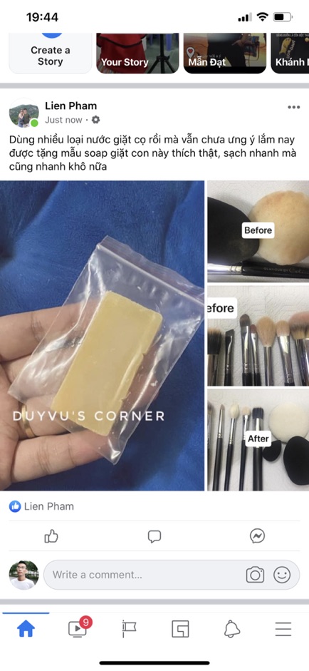 xà phòng chuyên dụng giặt cọ trang điểm, bông mút trang điểm - brush cleanser by Duyvu's corner