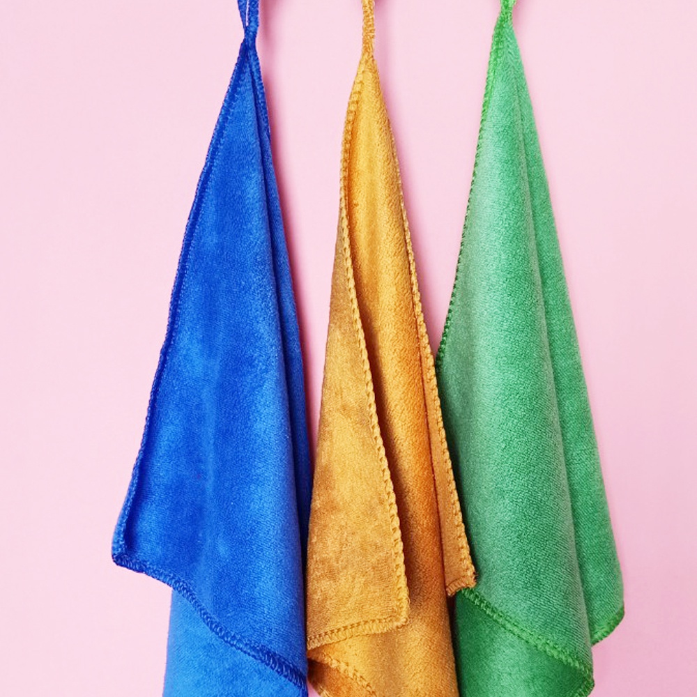 Khăn lau đa năng sợi tổng hợp Microfiber 50x25 và 30x30 siêu mịn mềm mại