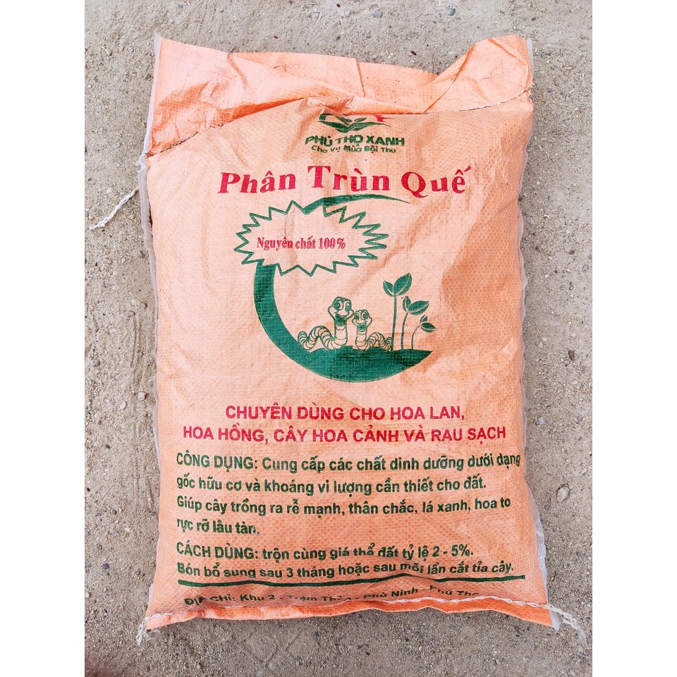 Phân trùn quế nguyên chất 100% gói 1kg