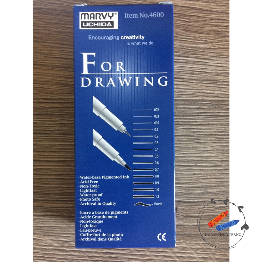 Bút Line, Bút Vẽ Kĩ Thuật Marvy Uchida 4600 Drawing Pen Lẻ