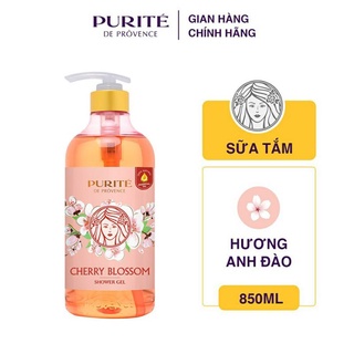 Sữa tắm Sáng Mịn Purité by Prôvence Hoa Anh Đào 850ml