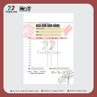 HÓA ĐƠN BÁN HÀNG - DẠNG CUỐN - IN MÀU NHIỀU MÀU SẮC - NEW