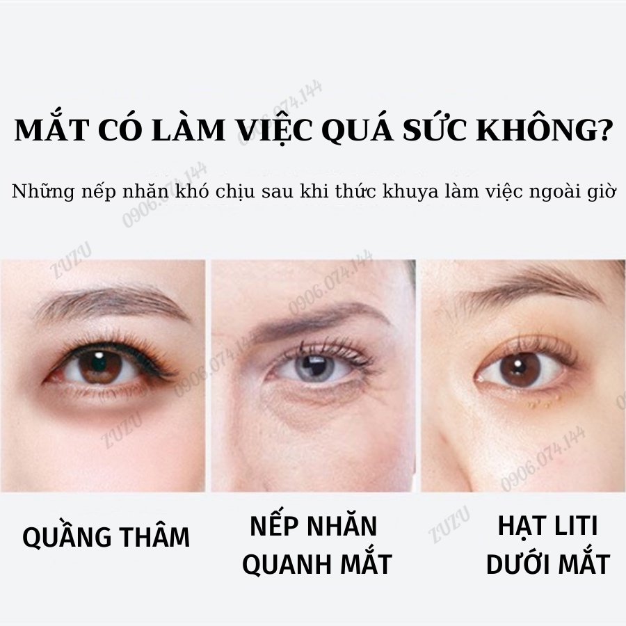 [60 MIẾNG] Hộp Mặt nạ mắt, mặt nạ BIOAQUA dưỡng ẩm làm sáng giảm quầng thâm và  nếp nhăn Zu Cosmetics
