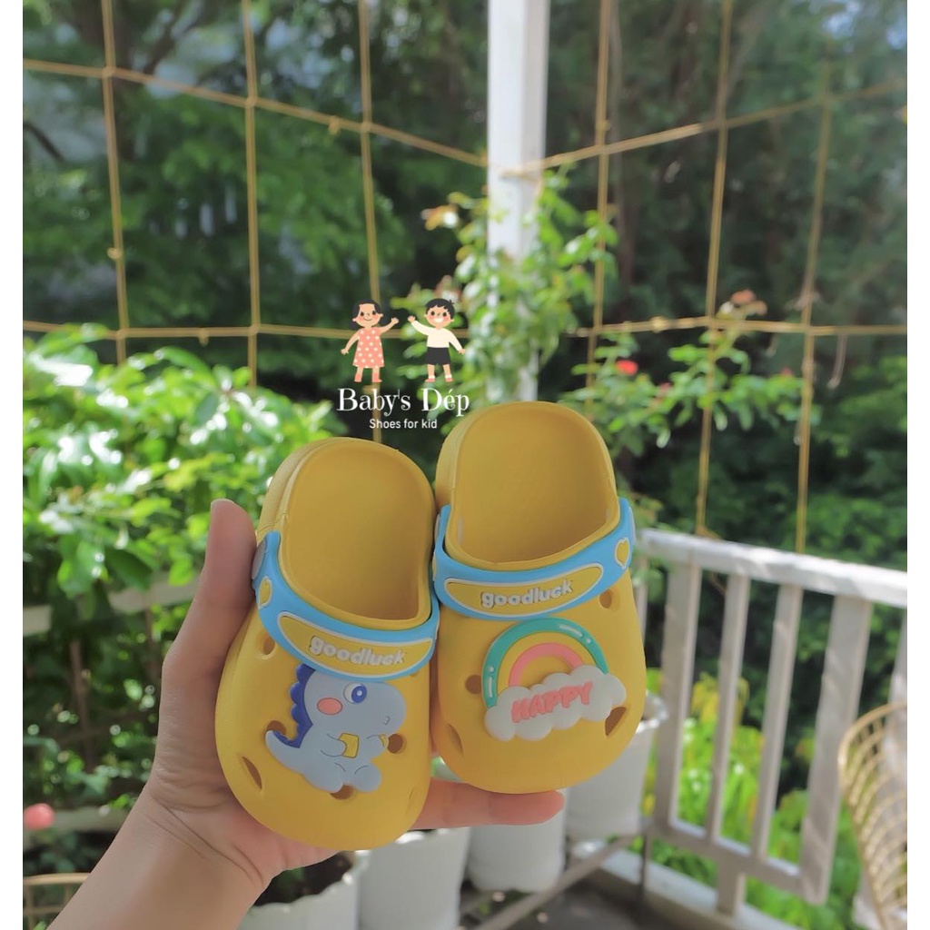 Dép Crosc Sục Hình Khủng long Cho Bé Trai Và Bé Gái Từ 3 Tuổi Đến Dưới 6 Tuổi, Chất Liệu Eva Siêu Nhẹ