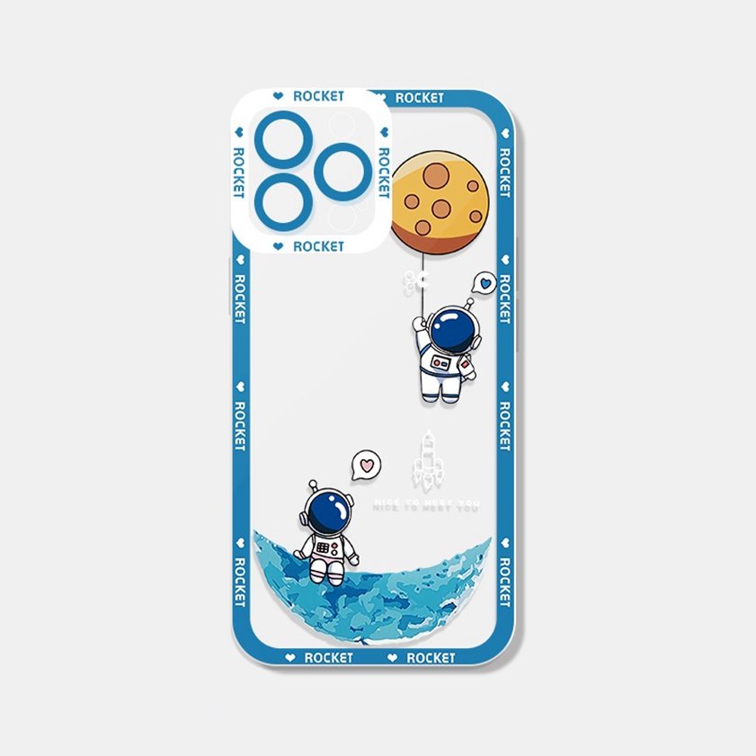 Ốp Điện Thoại Họa Tiết Phi Hành Gia Hoạt Hình Cho iPhone 14 13 12 11 Pro Max SE2020 X XR Xs Max 7 8 6 6s Plus
