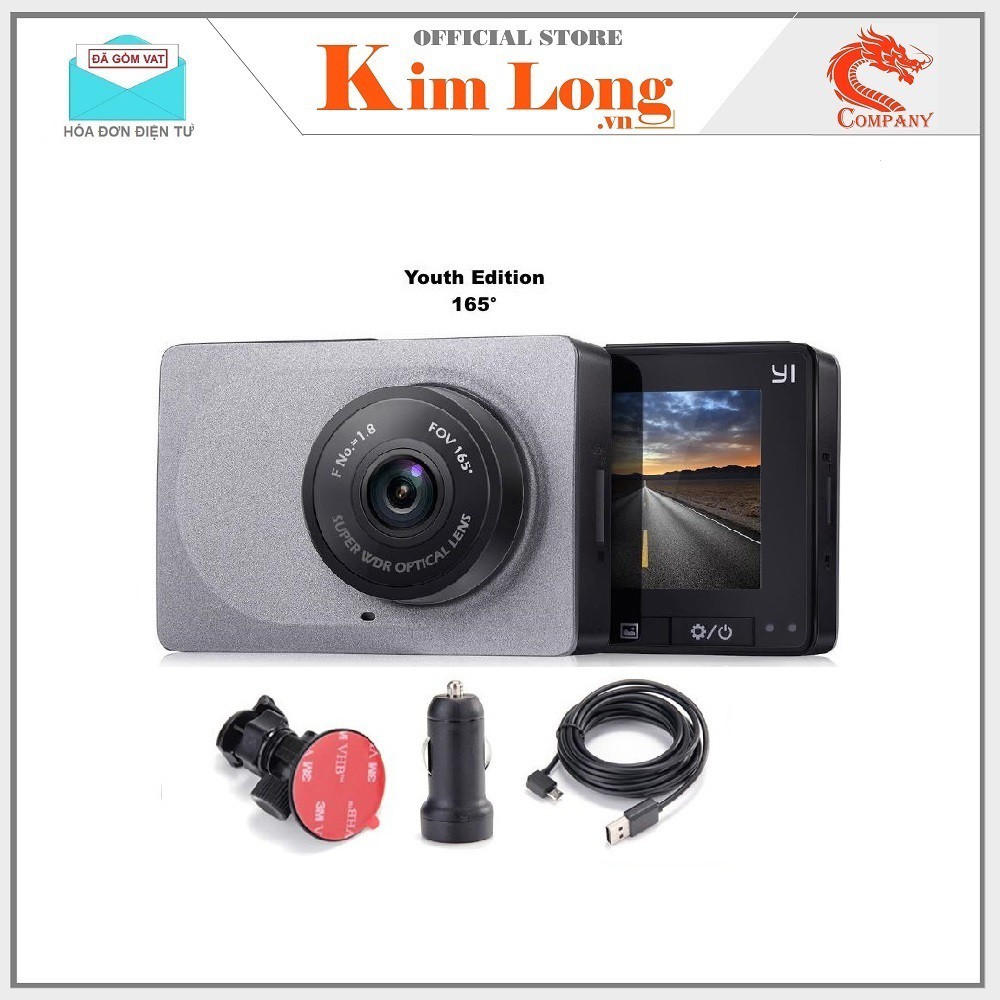 [Bản Quốc Tế] Camera xe hơi Yi 1296P 2K 165 độ Smart Dashcam DVR C10 - Hàng DigiWorld | BigBuy360 - bigbuy360.vn