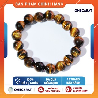 Vòng Tay Đá Mắt Hổ Vàng Nâu Onecarat Thượng Hạng