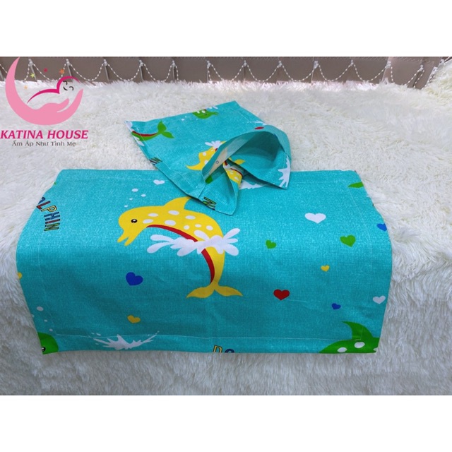 Vỏ áo gối nằm cho bé, vải cotton Thắng Lợi mềm, mát, nhiều họa tiết hoạt hình đáng yêu thân thiện | BigBuy360 - bigbuy360.vn
