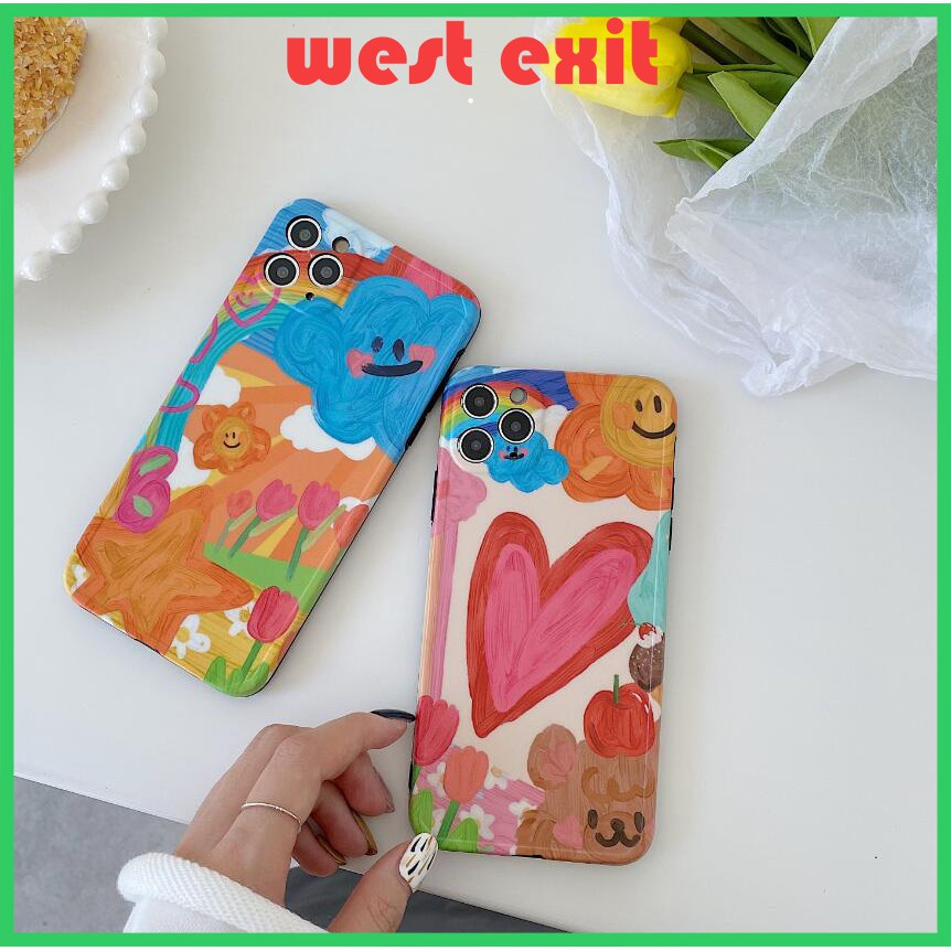 Ốp điện thoại họa tiết xinh xắn cho IPHONE7/8/9 7PLUS/8PLUS X/XS XSMAX 11 11PRO 11 PROMAX SE2