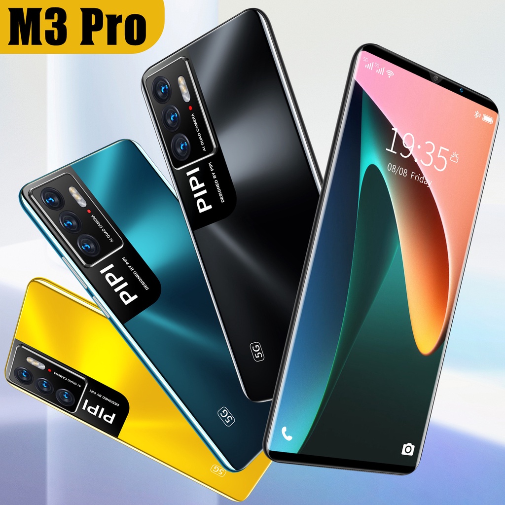 2022 Mới điện thoại di động M3 Pro android điện thoại thông minh Hai SIM sạc nhanh Khóa học trực tuyến 5g phone