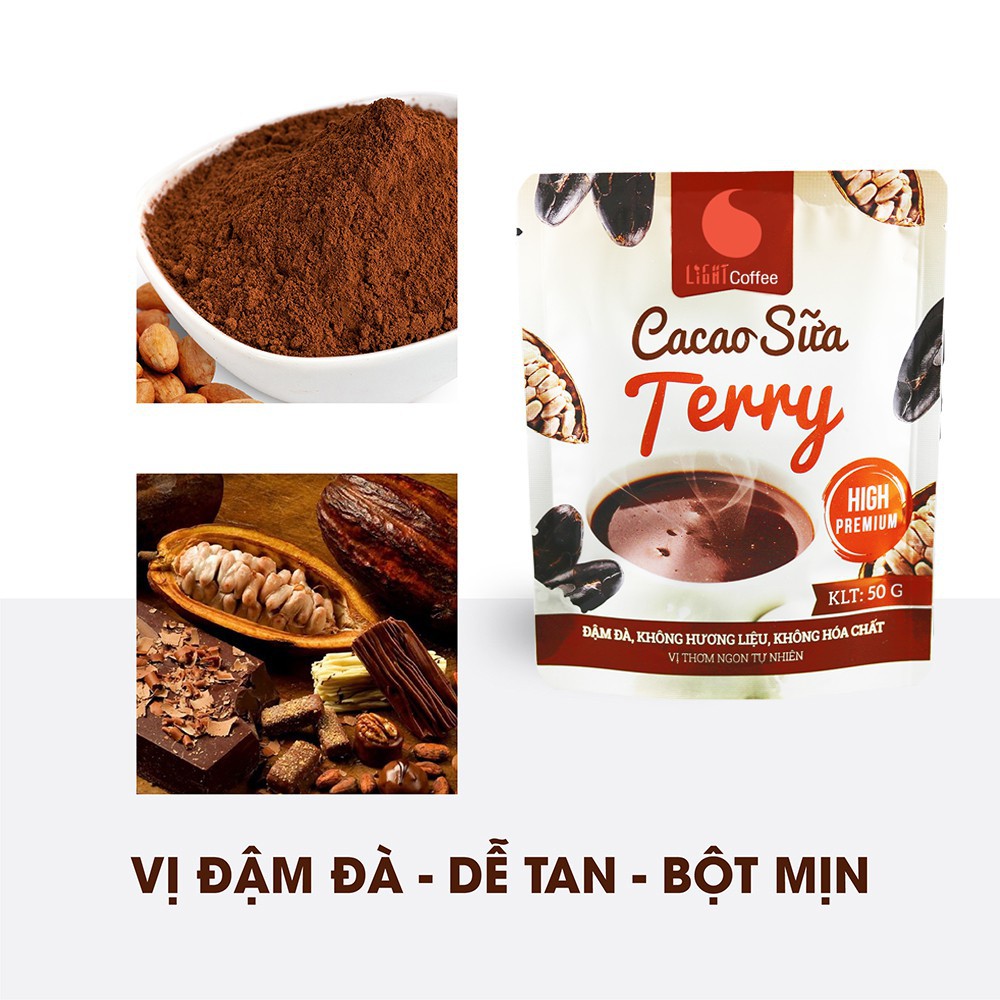 Combo 2 Cacao sữa Terry vị đậm đà - Light Coffee - 50g/gói