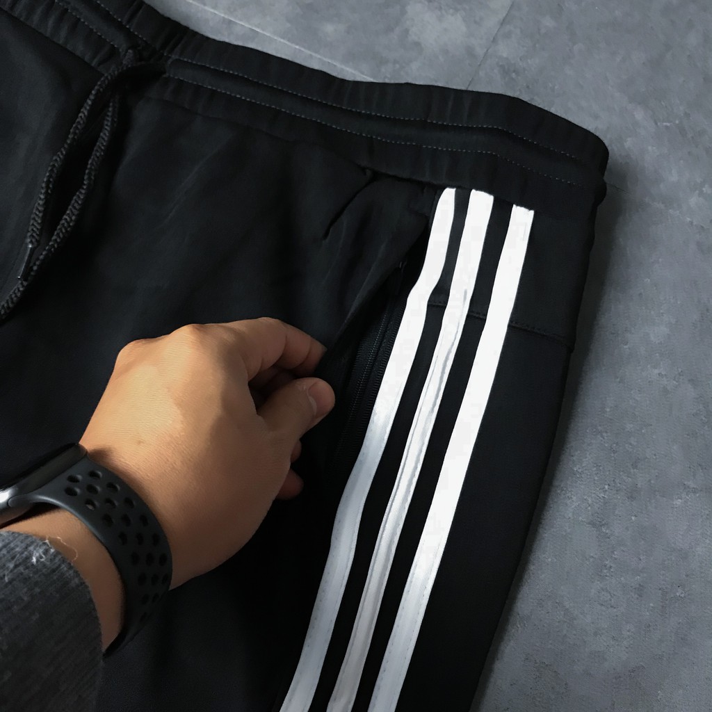 Quần Thể Thao Unisex 3 Sọc Trắng Ống Suông Best Of Basic (ảnh thật) | BigBuy360 - bigbuy360.vn