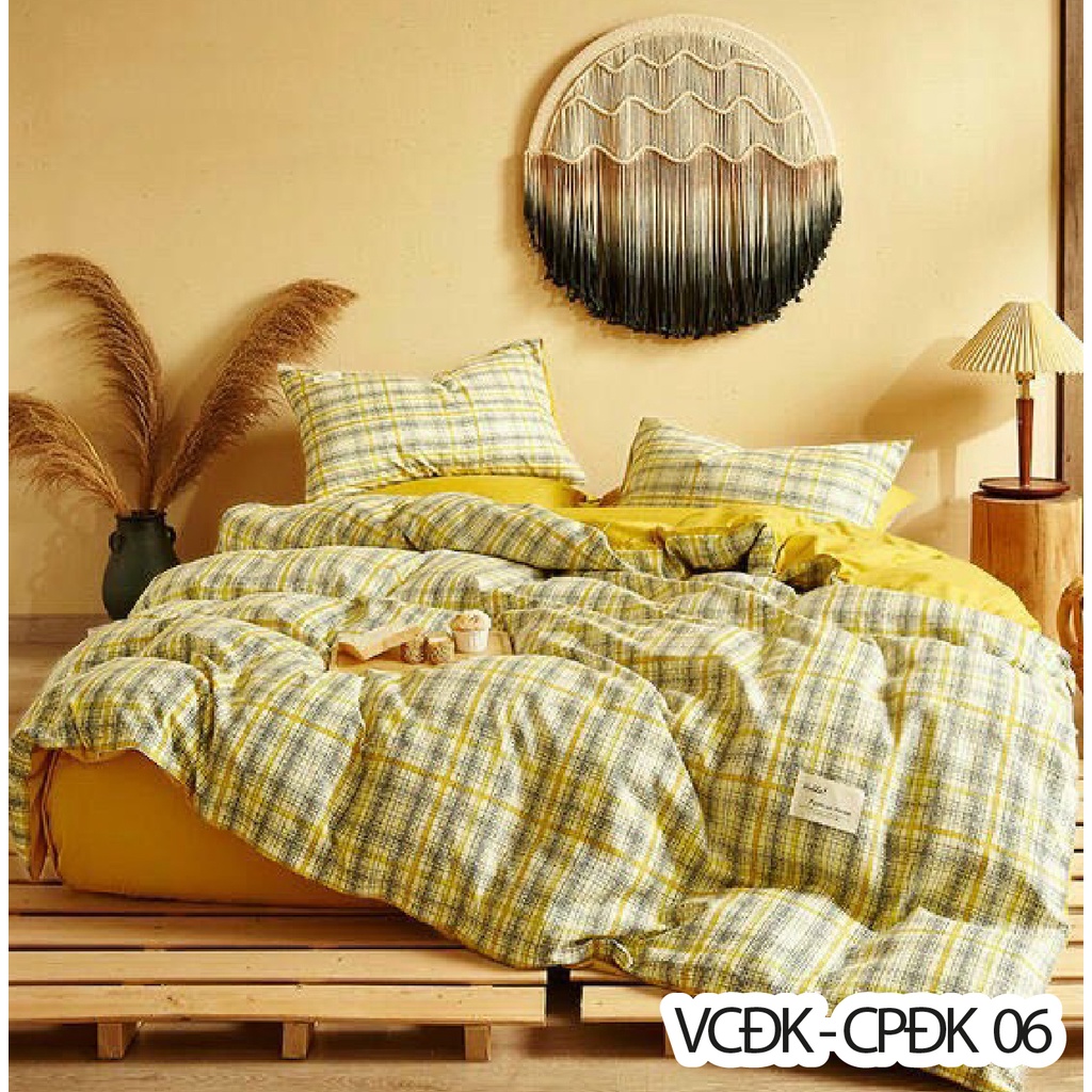 TRỌN BỘ COTTON TICI KẺ CAO CẤP - HÀNG DÀY - SET VỎ CHĂN - KHÁCH NHỚ IBOX KÍCH THƯỚC NỆM (DÀIxRỘNGxCAO)