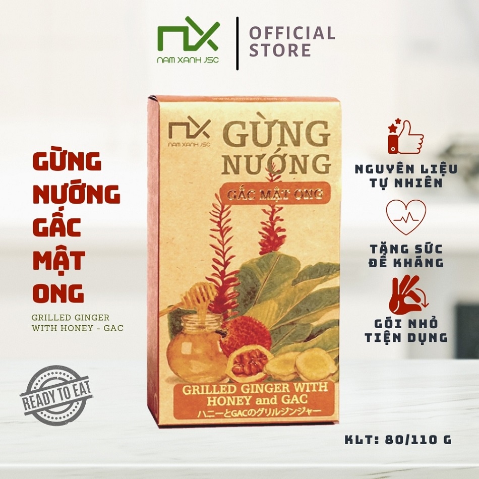 Gừng Nướng Gấc Mật Ong - Ginger Gac Honey Nam Xanh