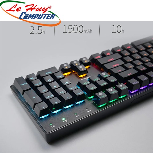Bàn phím cơ không dây Newmen GM335 Dual Mode RGB (Blue/Red/Black Switch)
