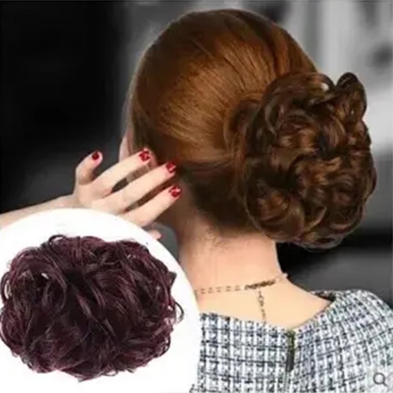 Búi Tóc Giả Xoăn Tự Nhiên Thời Trang Cho Nữ