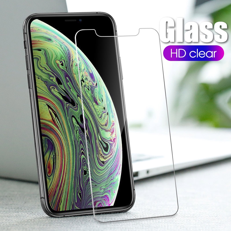 Kính cường lực chống sốc siêu mỏng dán bảo vệ màn hình điện thoại cho iPhone XS MAX XR X 10 8 7 6S 6 Plus 5 5s Se 4 4s