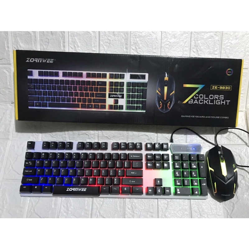 Bàn Phím Gaming  GK20 Có Đèn Led 7 Màu,Phím Giả Cơ Led Siêu Đẹp Chuyên Chơi Game, Văn Phòng Cho Máy Tính Laptop