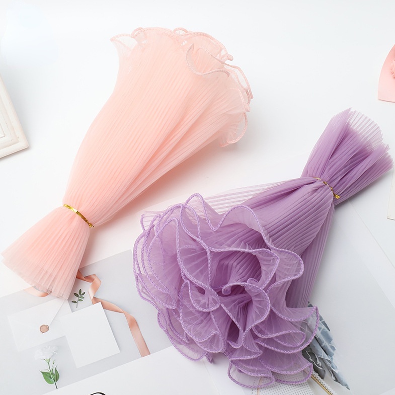 Cuộn dây ruy băng phối ren đính ngọc trai giả 4.5m dùng trang trí