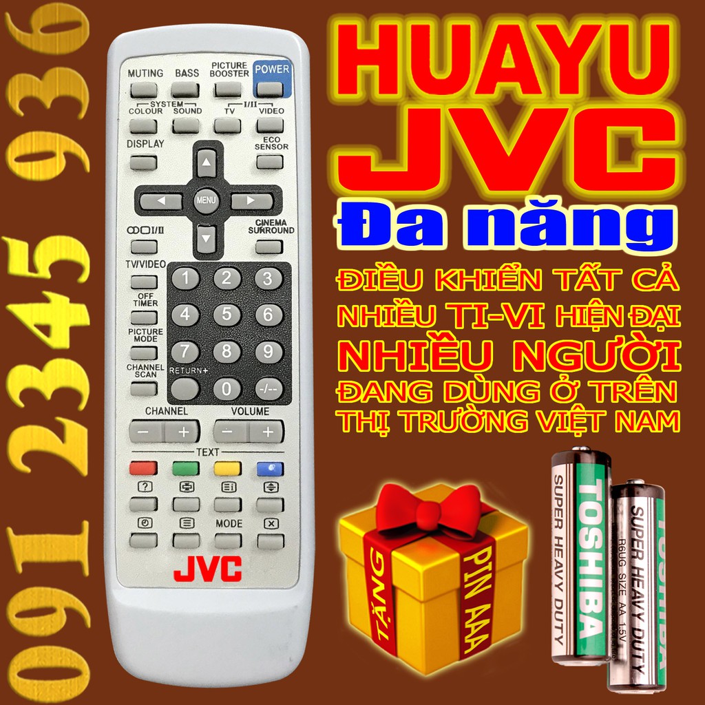 Điều khiển JVC &quot;ĐA NĂNG&quot; HUAYU RM-530F cho Tivi CRT