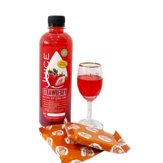 [FREESHIP XTRA] [⇩20%] Nước ép Dâu tây Đà Lạt chai 500ml 🍓🍓