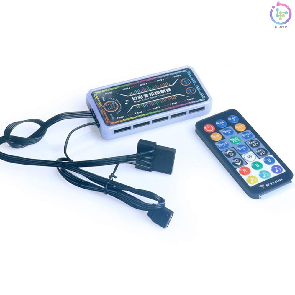 Music Rhythm + Motherboard Synchronous Controller Music Induction + AURA SYNC Controller RGB Fans Controller Remote Control