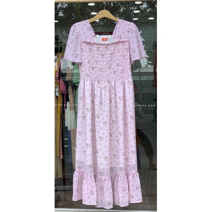 [SIZE 40-85KG] Đầm bầu maxi voan hoa mềm mát co dãn kiểu dễ thương fom dài có size bầu 85kg vẫn thoải mái mát mẻ