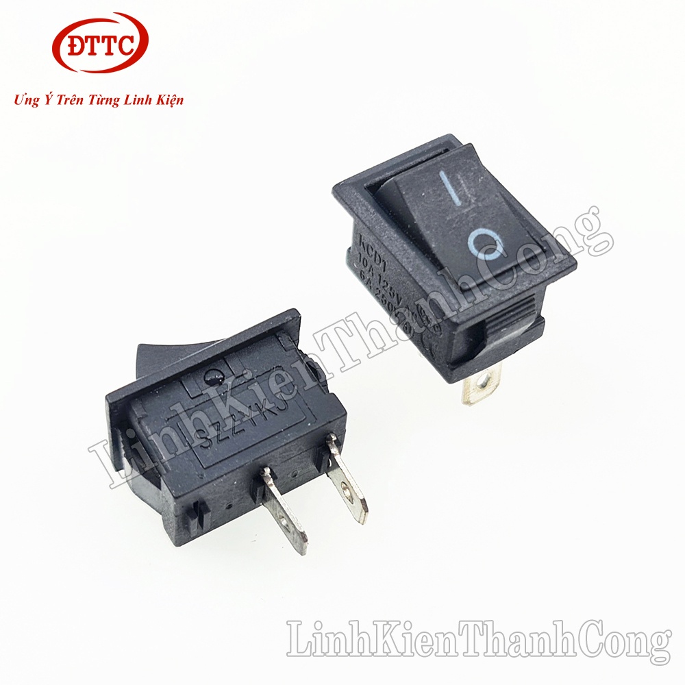 Công tắc KCD1-101 6A 250V đen
