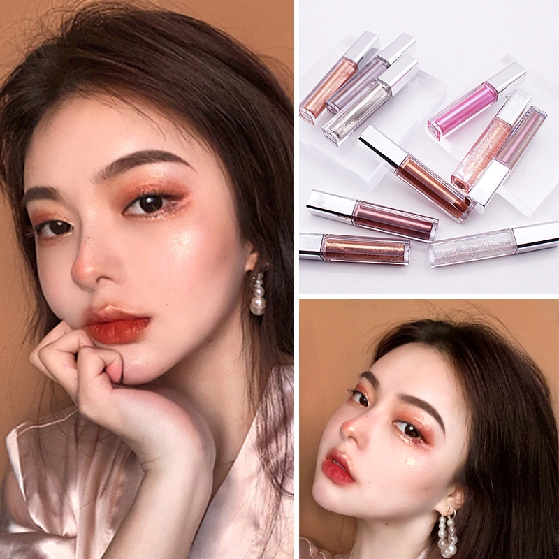Phấn Mắt Dạng Lỏng Màu Nhũ Ánh Ngọc Trai Lấp Lánh Chống Thấm Nước Trang Điểm Rạng Ngời
