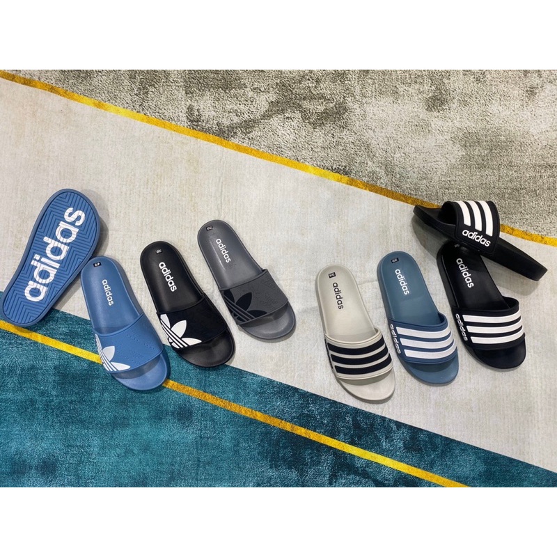 Dép lê 3 sọc Adidasss , dép nam ba sọc màu xanh , đen , ghi