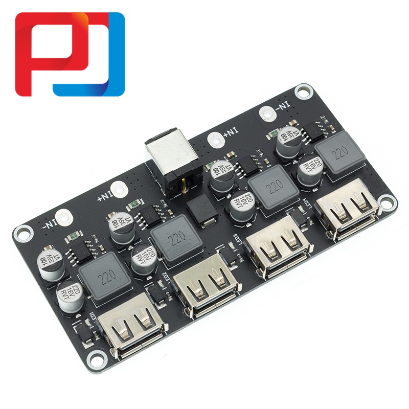 1 Mô Đun Hạ Áp USB QC3.0 QC2.0 USB DC-DC 6-32V 9V 12V 24V Sang Bảng Mạch Sạc Nhanh 5V
