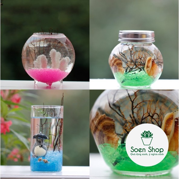 Cát màu trang trí tiểu cảnh sen đá, xương rồng, cẩm nhung, chậu cây mini, terrarium, hồ cá - Nhiều màu