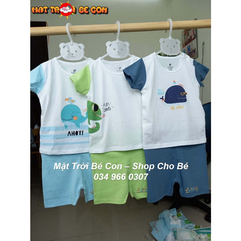 Bộ QA cộc tay cài vai bé trai Lullaby (6m-4y) [NH639P,NH301M]