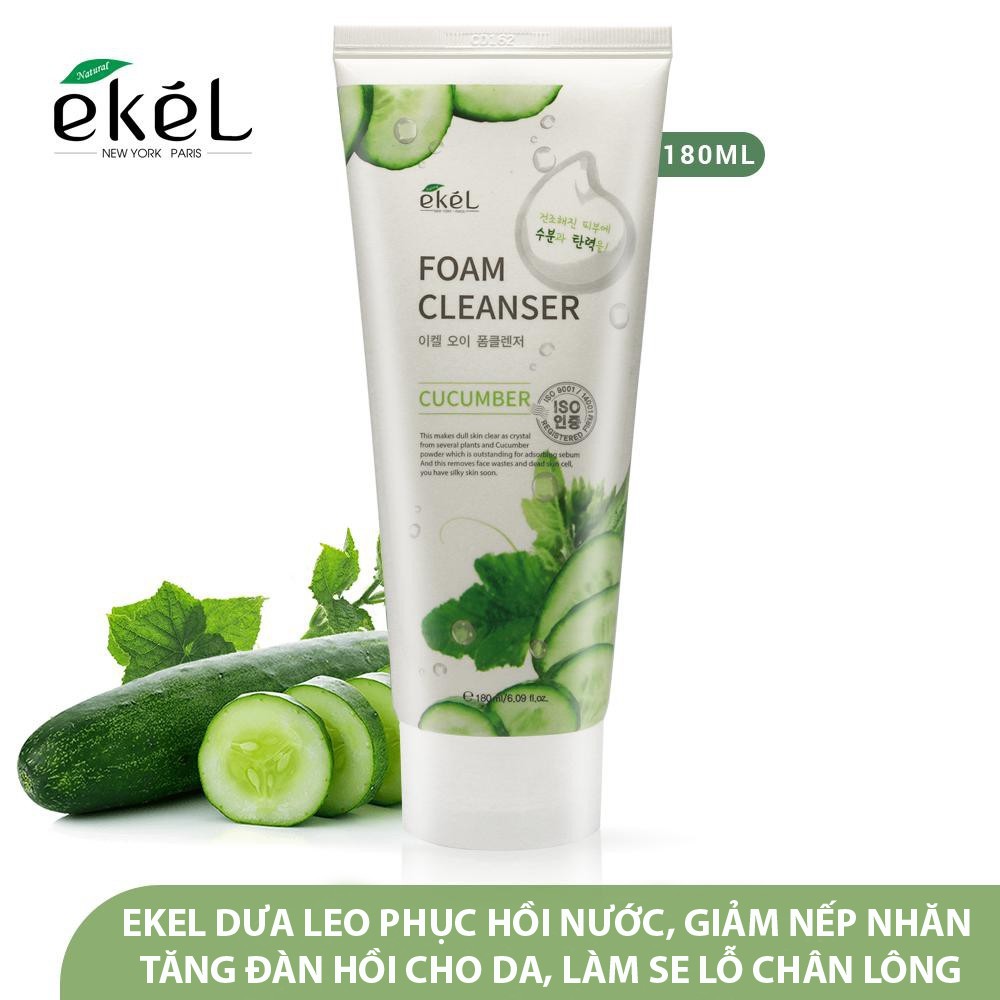 Sữa rửa mặt Ekel Hàn Quốc Chính Hãng 180ml làm sạch sâu ngăn ngừa mụn và loại bỏ bã nhờn | BigBuy360 - bigbuy360.vn