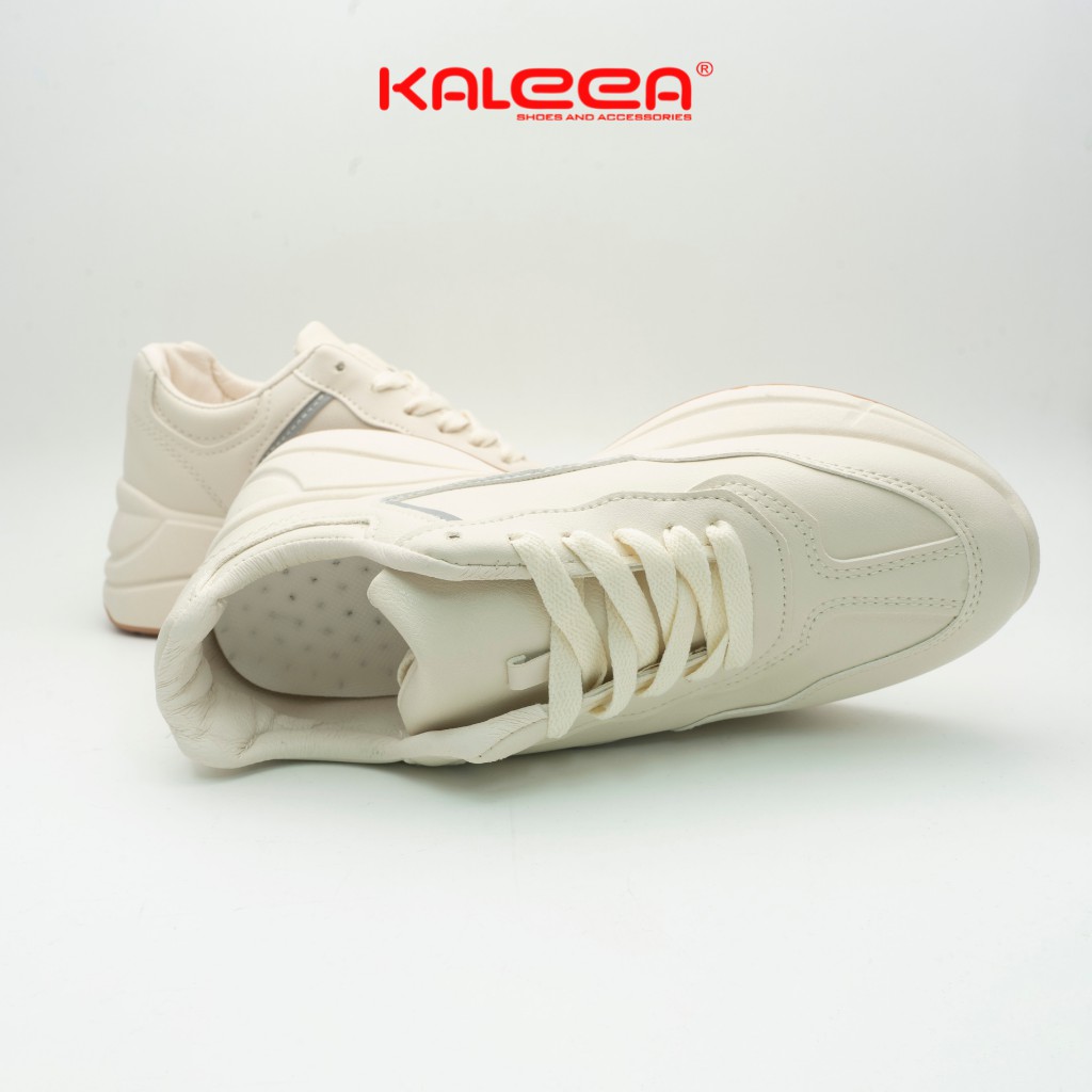 Giày Thể Thao Nữ KALEEA T10 Sneaker Da Độn Đế Cao 5p