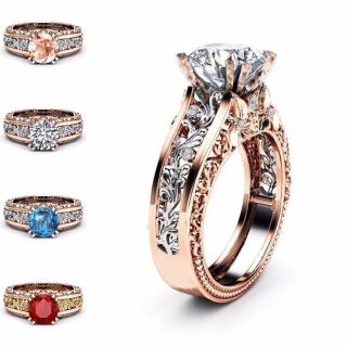Vintage Round 2.1CT Clear  women 1 PC Engagement Ring