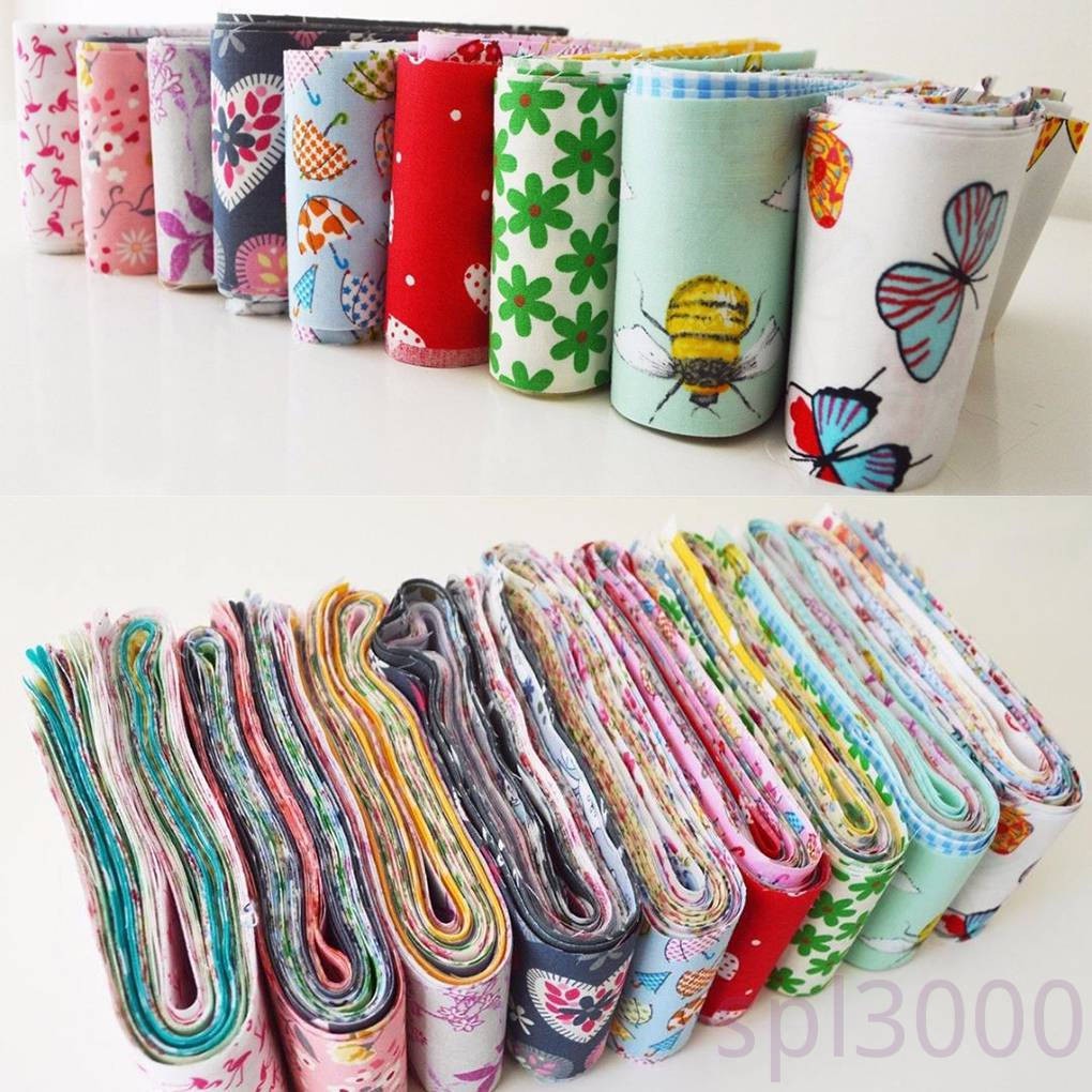 Set 30 Miếng Vải Cotton Họa Tiết Chấm Bi Cho Búp Bê