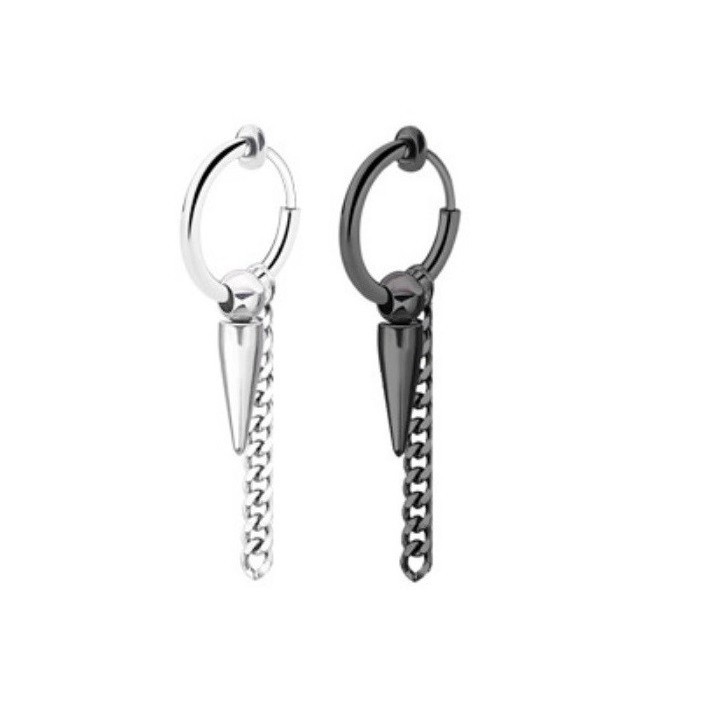 Bông Tai Nam Loại Kẹp Ko Cần Bấm Lỗ Tai Titan Cao Cấp TT 1867