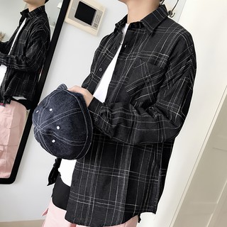 Áo Sơ Mi Dài Tay Sọc Caro Nam Nữ