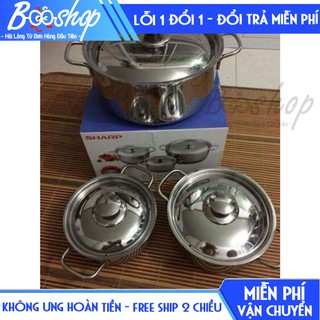 Bộ 3 nồi inox SHARP hàng khuyến mại