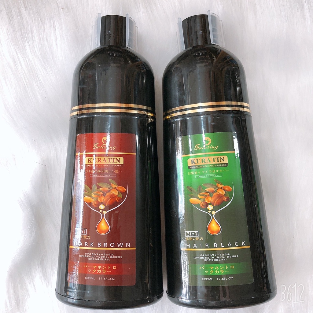 Dầu gội phủ bạc tinh chất KERATIN 500ML