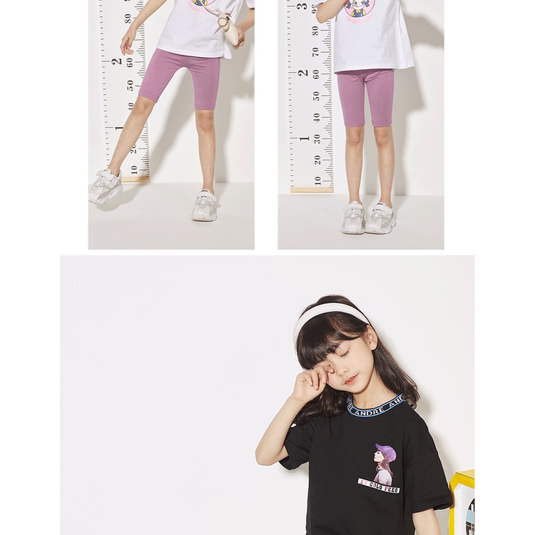 Quần legging trơn lửng ngố ngắn bé gái 2-10 tuổi hè cotton cực mát