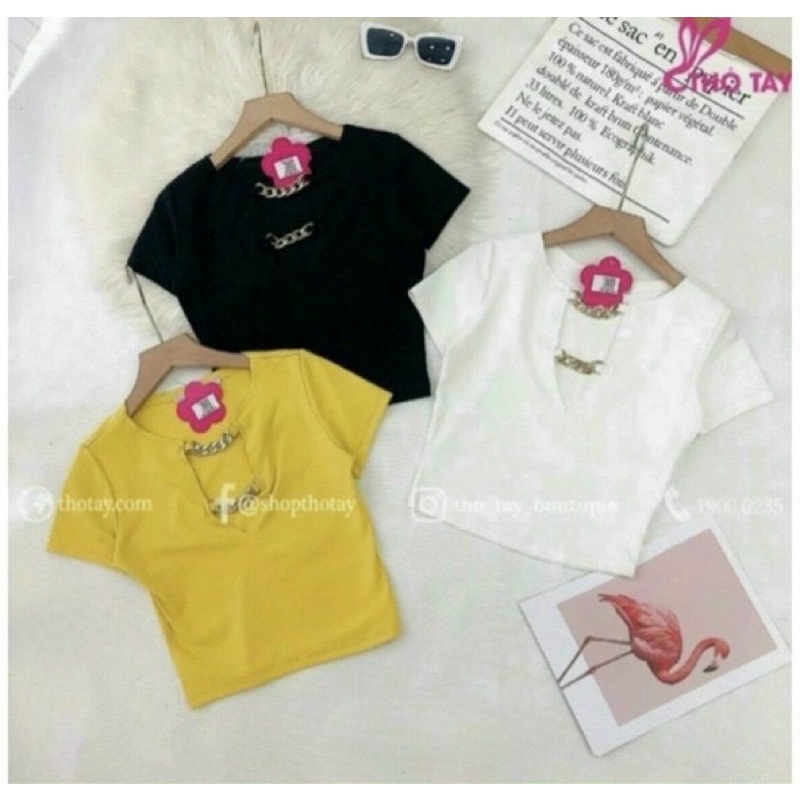ÁO KIỂU CROPTOP DÂY XÍCH NGỰC TN🎊