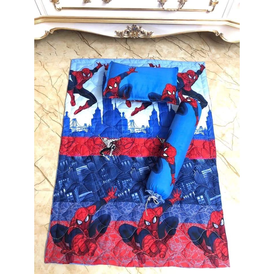 (mẫu mới) Bộ 5 món chăn + gối nằm + gối ôm mẫu Đàn Cá Cảnh trần bông Poly cotton cho bé trai/ bé gái
