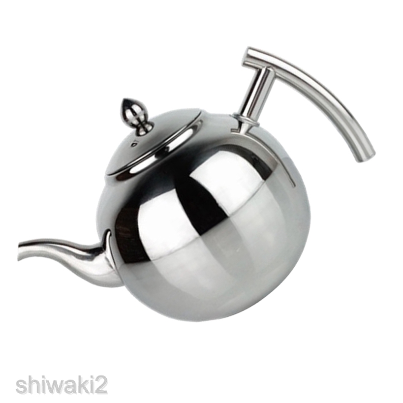 Stainless Steel 1L Tea Pot Tea Coffee Kettle With Removable Infuser Non Drip