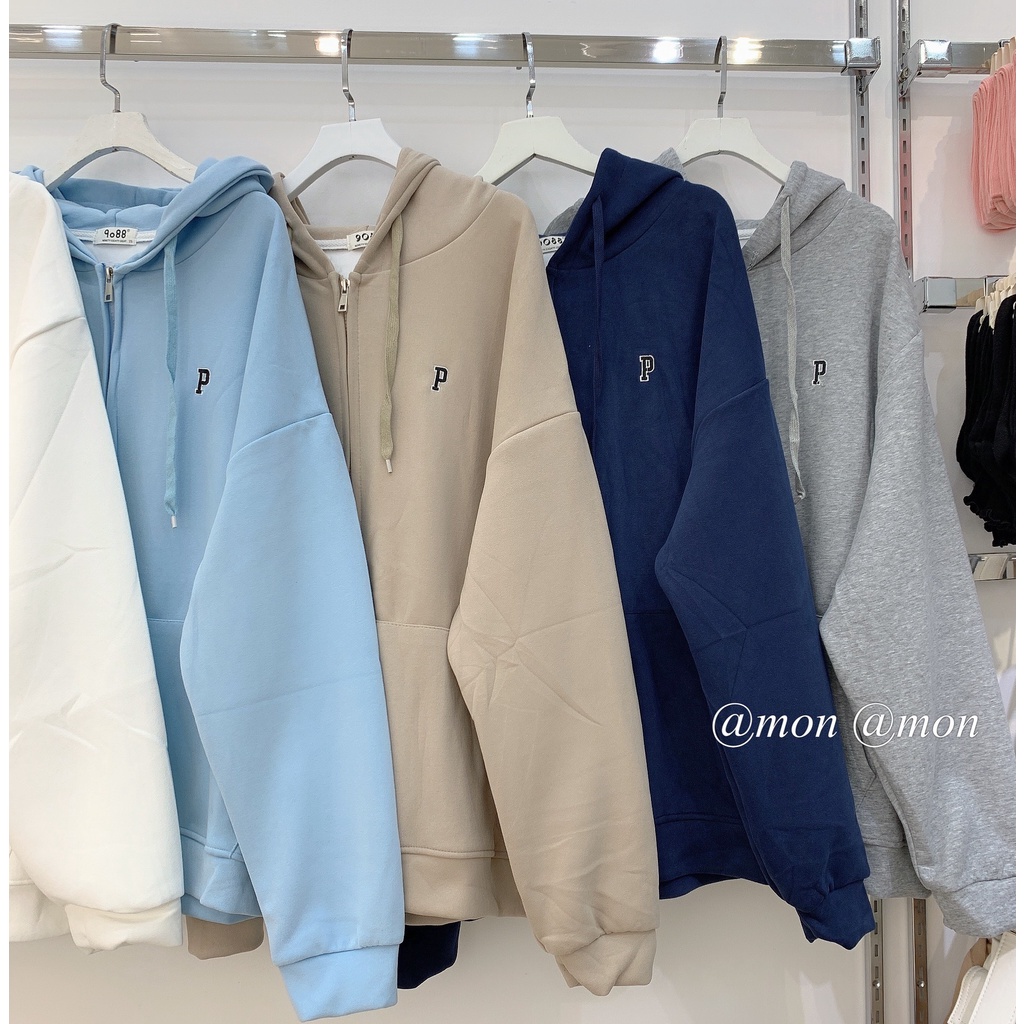 210702 Áo hoodie zip nỉ nhung, nỉ xốp - áo hoodie nỉ nam nữ thời trang ulzzang form rộng dài chùm mông | BigBuy360 - bigbuy360.vn